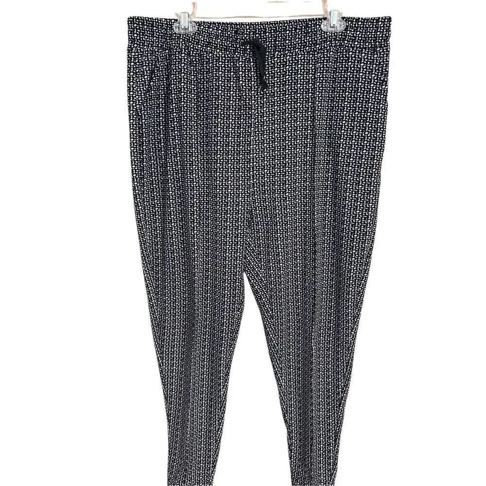 Coco + Carmen Pleated Slip On Straight Leg Jogger Travel Leisure Pants Sz XXL